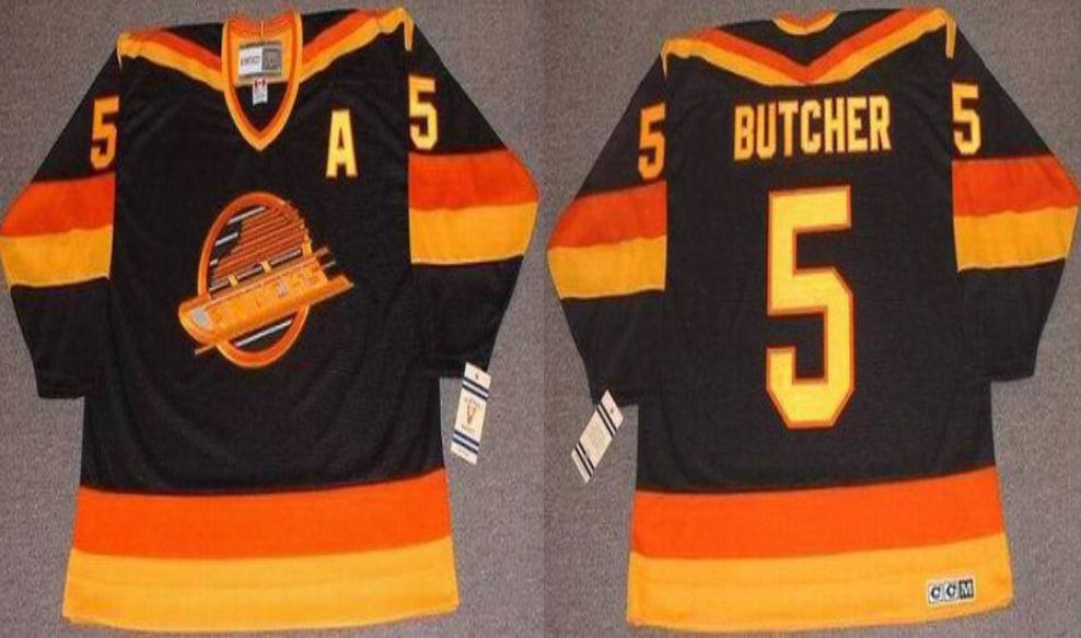 2019 Men Vancouver Canucks #5 Butcher Black CCM NHL jerseys->vancouver canucks->NHL Jersey